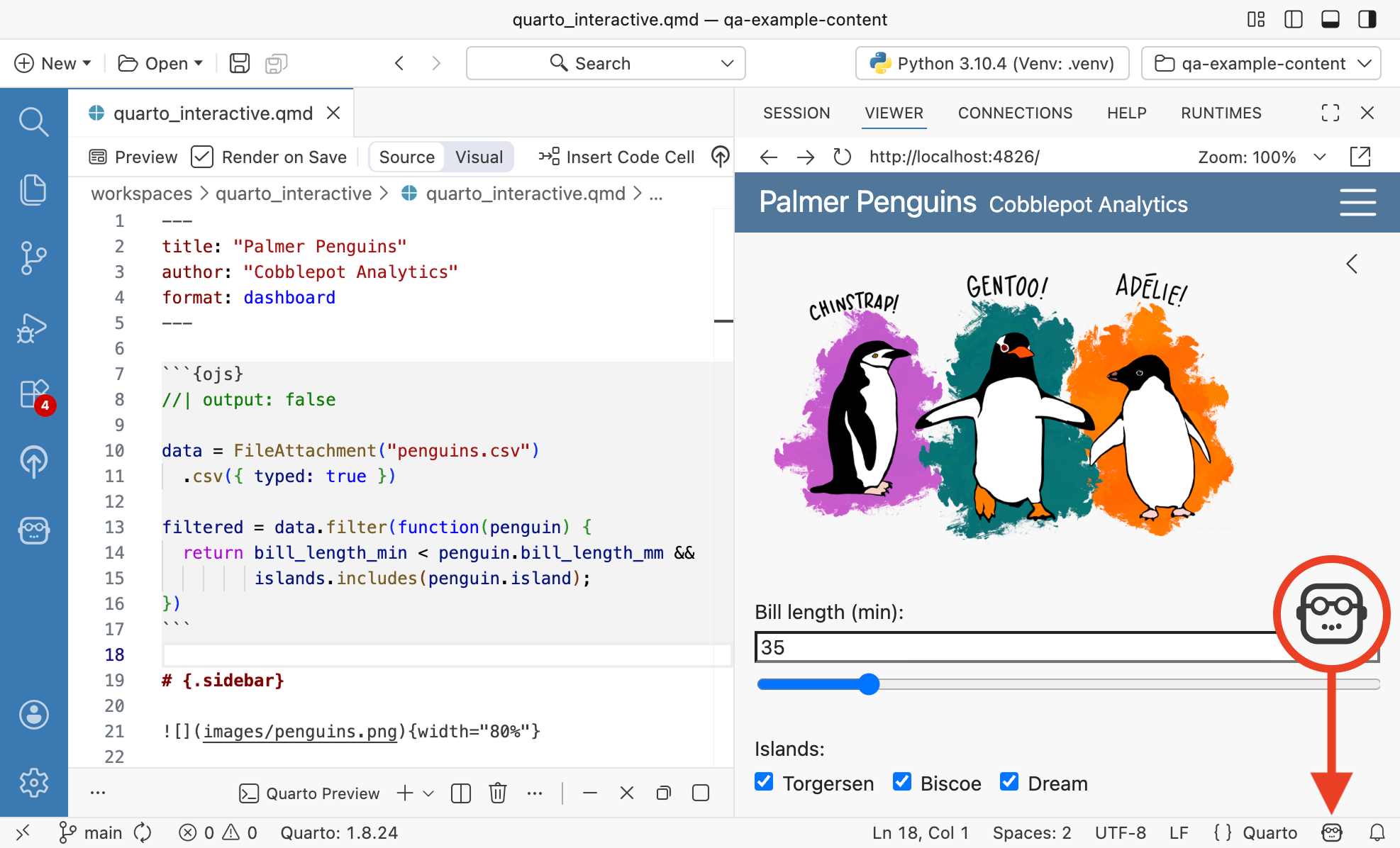 Assistant status bar icon